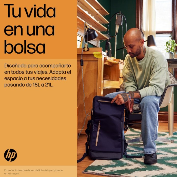 HP Travel 25L Mochila Azul para Portátil de 15.6"
