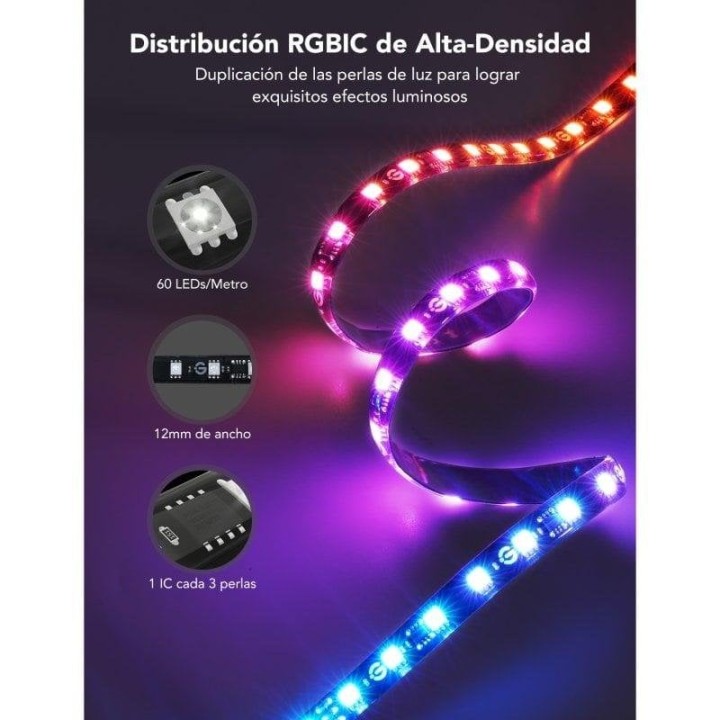 Govee H605C Envisual TV BACKLIGHT T2 Tira LED Inteligente RGB para Televisores de 55 a 65 Pulgadas