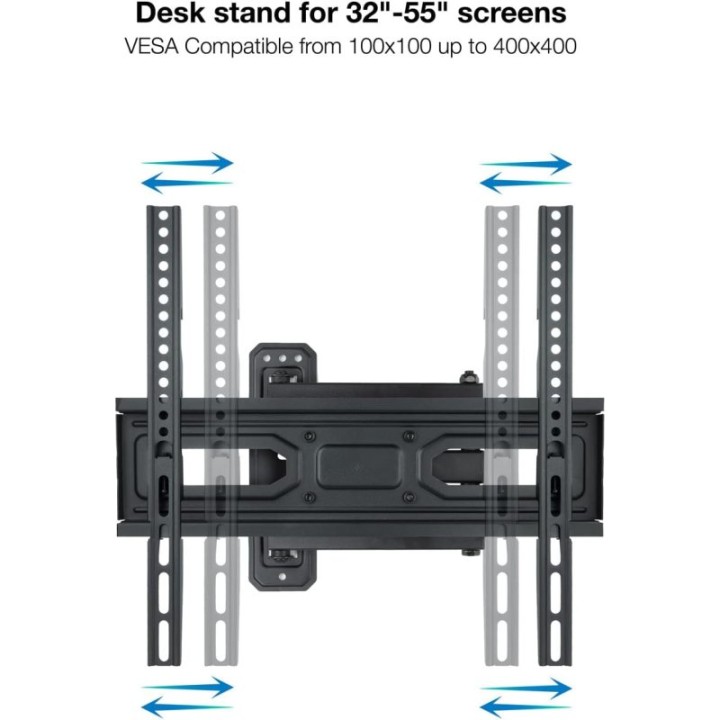 TooQ LP7843TN-B Soporte de Pared Giratorio/Inclinable para TV 32"- 55" VESA 400x400 Máx 35 Kg
