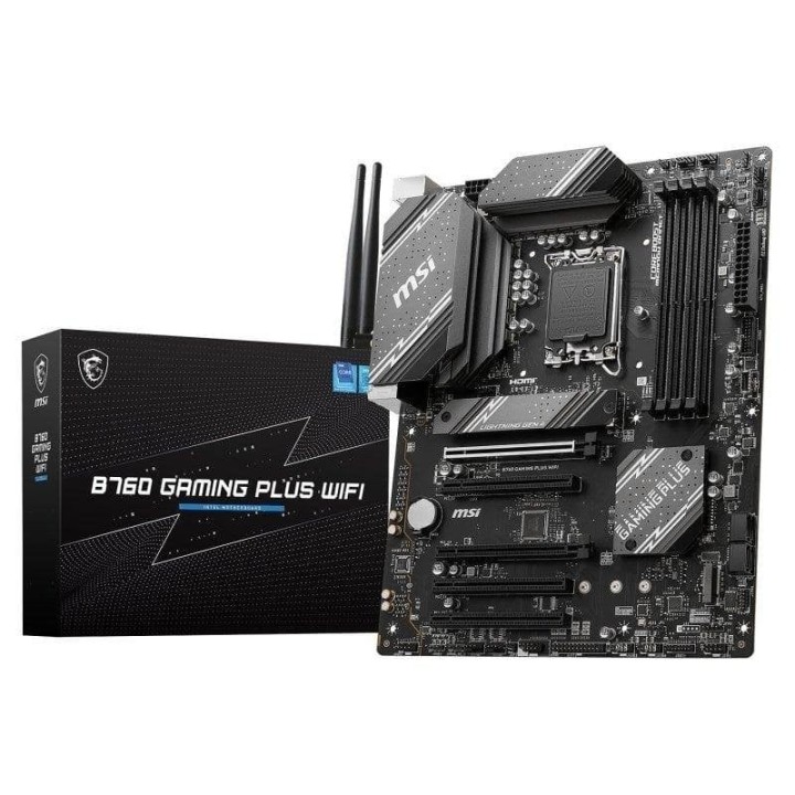 Placa Base MSI B760 GAMING PLUS WIFI B760 LGA 1700 DDR5 ATX WiFi 6E 2.5GbE M.2 RAID
