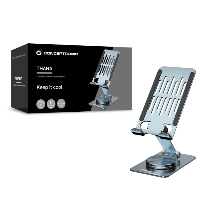 Soporte CONCEPTRONIC para Smartphone Plata (THANA08G)