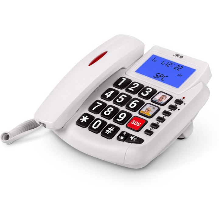 SPC Comfort Volume 2 Teléfono Sobremesa con Teclas Grandes para Personas Mayores Blanco