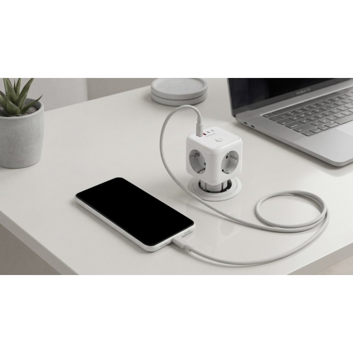 Cargador Mars Gaming 3Schuko 2USB-A 2USB-C (MDCUBE20W)