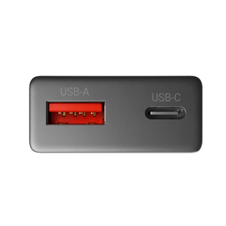 Cargador Pared Mars Gaming 30W USB-A/C Negro (MDGAN30)