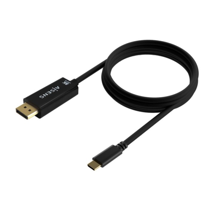 Aisens A109-0689 Cable Conversor USB-C Macho a DisplayPort Macho 1.8m Negro