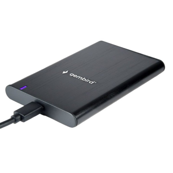 Gembird EE2-U3S-6 Carcasa Disco Duro 2.5" SATA USB-C 3.1 Negro Aluminio