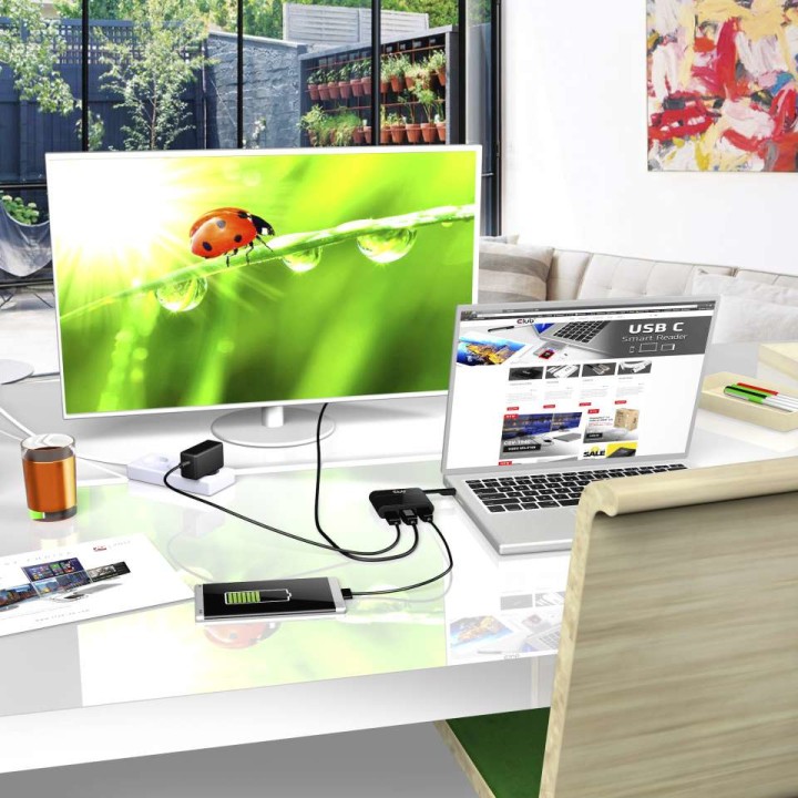 Mini Dock Club 3D USB-C a USB-C+USBA+VGA (CSV-1532)