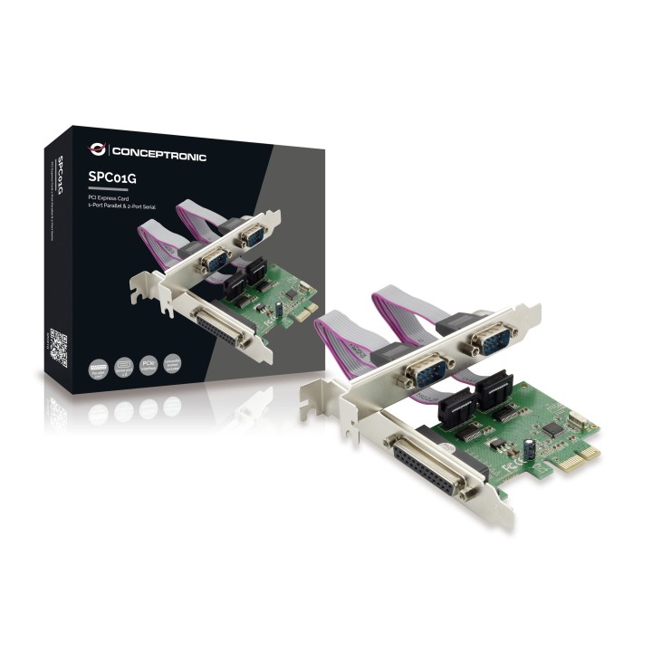 Controladora CONCEPTRONIC PCIe Paralelo/RS-232 (SPC01G)