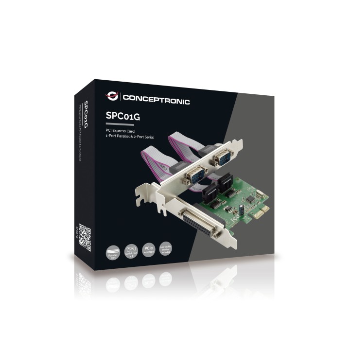 Controladora CONCEPTRONIC PCIe Paralelo/RS-232 (SPC01G)