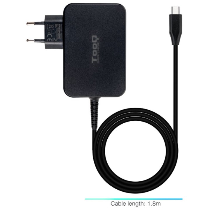 TooQ TQLC-USBCGAN90PD Cargador de portátil GAN USB-C PD3.0 90W Negro