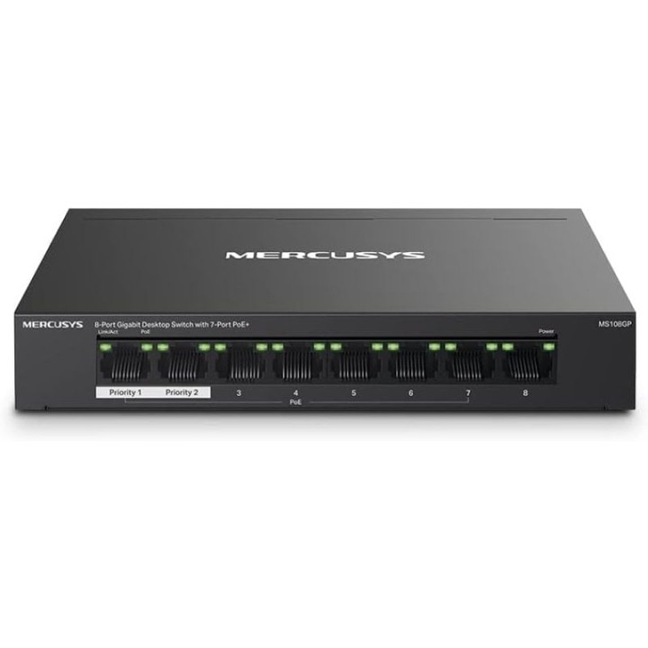 Mercusys MS108GP Switch Gigabit Ethernet 8 Puertos PoE