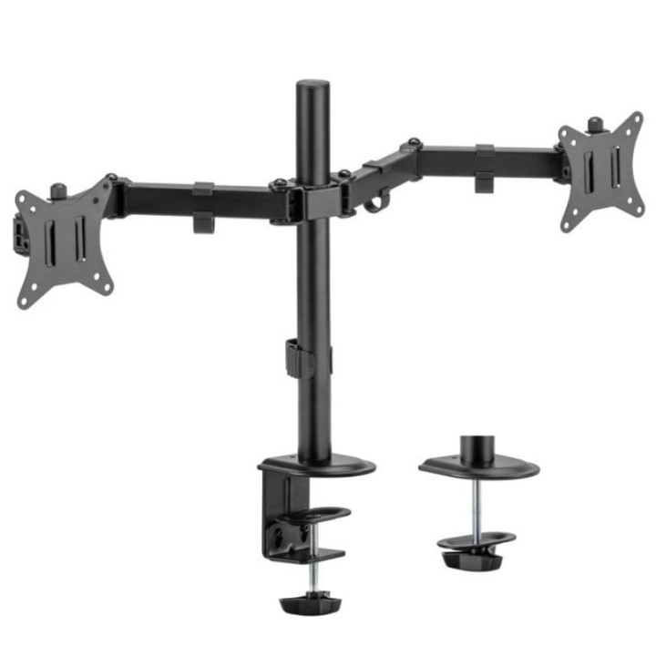 Aisens DT32TSR-149 Soporte Eco Giratorio/Inclinable para 2 Monitores/TV 17"-32" VESA 100x100 Máx 9Kg