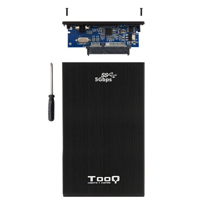 Caja TooQ HDD 2.5" SATA USB 3.0 Negra (TQE-2522B)
