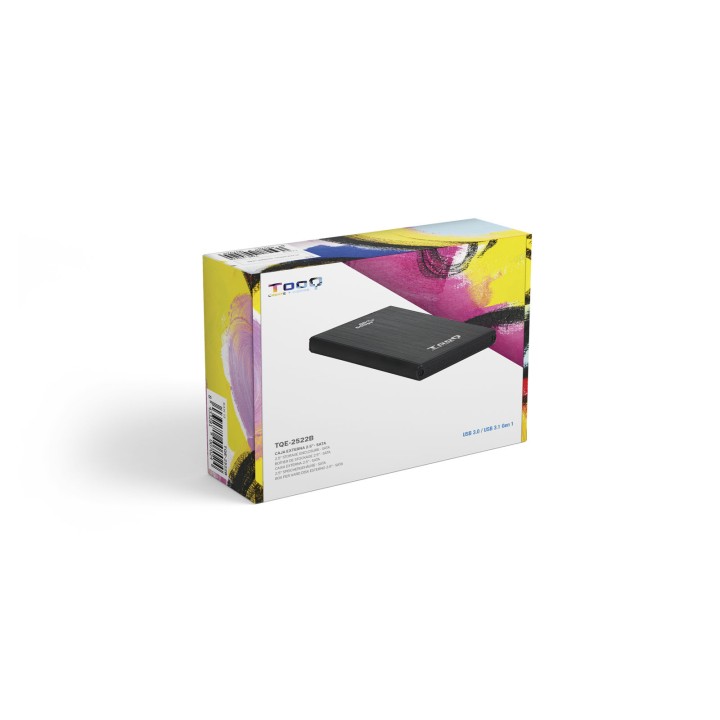 Caja TooQ HDD 2.5" SATA USB 3.0 Negra (TQE-2522B)