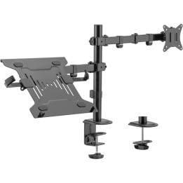 Ewent EW1519 Soporte de Escritorio para Monitor hasta 32" Máx. 8kg y Portátil hasta 15,6" Máx. 4kg