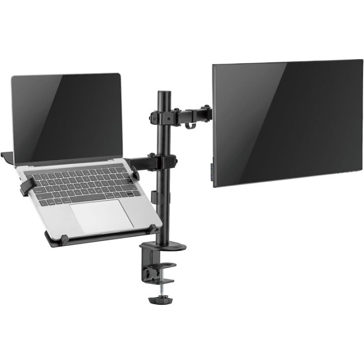 Ewent EW1519 Soporte de Escritorio para Monitor hasta 32" Máx. 8kg y Portátil hasta 15,6" Máx. 4kg