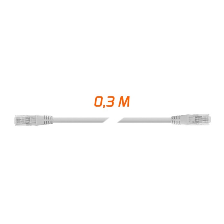 PcCom Essential Cable de Red RJ45 Cat6 UTP CU AWG24 hasta 1000Mbps 30cm Gris