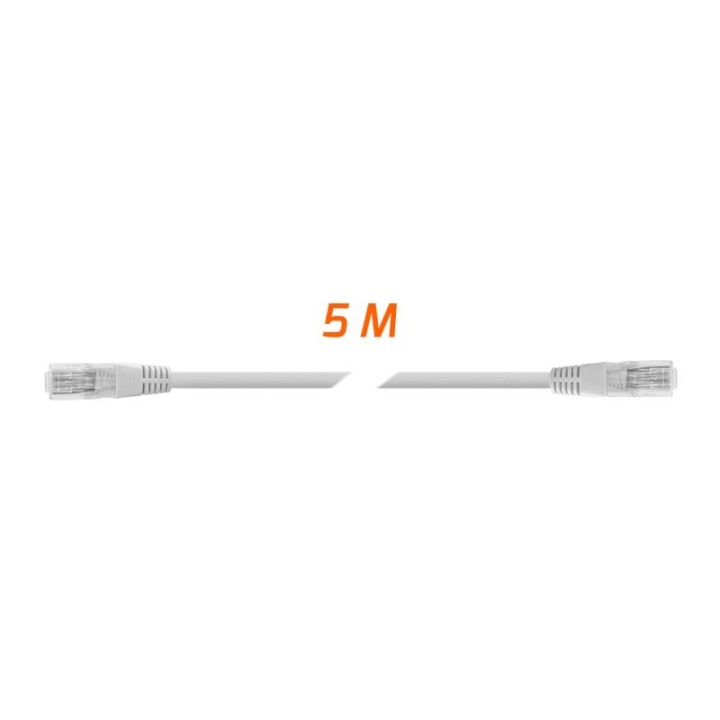 PcCom Essential Cable de Red RJ45 Cat6 UTP CU AWG24 hasta 1000Mbps 5m Gris