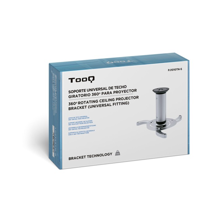 Soporte TOOQ Techo Proyector 10Kg Plata (PJ1010TN-S)