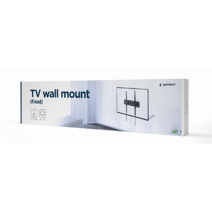 Gembird WM-55F-02 Soporte de Pared para TV hasta 55" VESA 400x400 Máx. 40Kg Negro