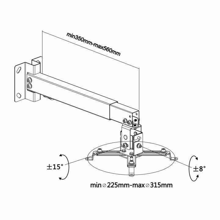 Soporte AISENS Techo/Pared Proyector 20kg(CWP01TSE-047)