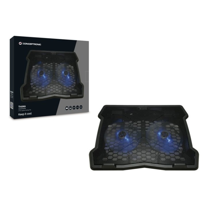 Conceptronic THANA06B Base Refrigeradora para Portátil hasta 15.6" Negra