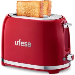 Ufesa Classic Pinup Tostador Retro 7 Niveles de Tostado 850W Rojo