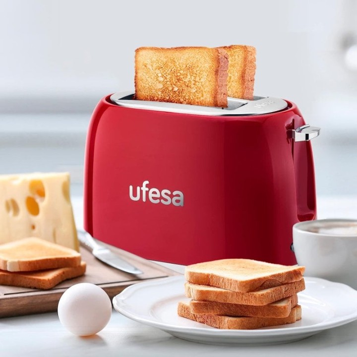 Ufesa Classic Pinup Tostador Retro 7 Niveles de Tostado 850W Rojo