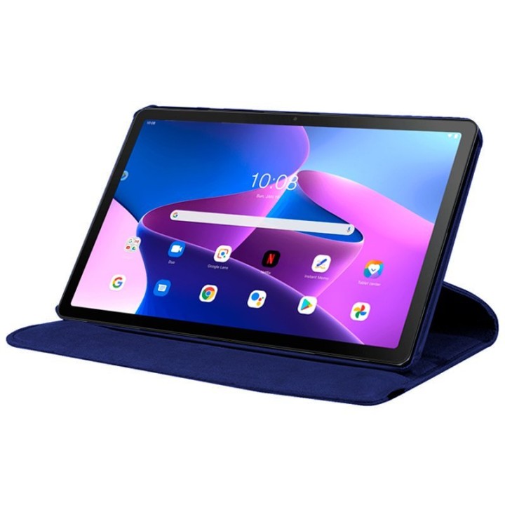 Cool Funda Polipiel Giratoria Liso Azul para Lenovo Tab M10 Gen 3