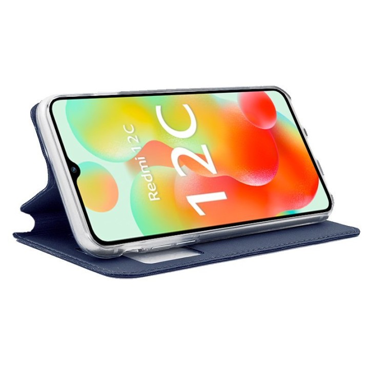 Cool Funda Flip Cover Liso Azul para Xiaomi Redmi 12C