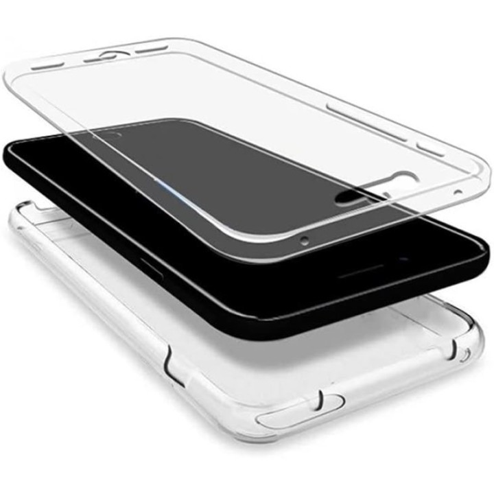 Funda COOL Silicona 3D para Xiaomi Redmi Note 12 Pro Plus 5G (Transparente Frontal + Trasera)