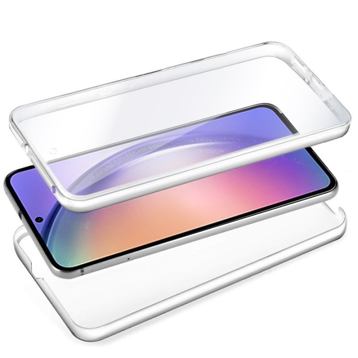 Cool Funda de Silicona 3D para Samsung A546 Galaxy A54 5G (Transparente Frontal + Trasera)