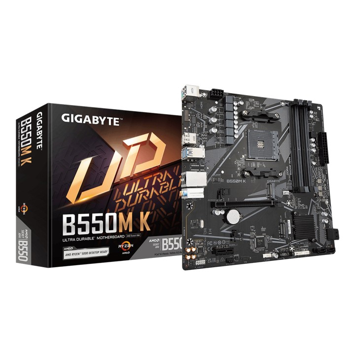 GIGABYTE B550M K:(AM4) 4DDR4 HDMI DP RJ45 mATX