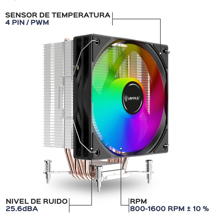 Disipador CPU Unyka UNYCOOL H41 ARGB (UK324012A)