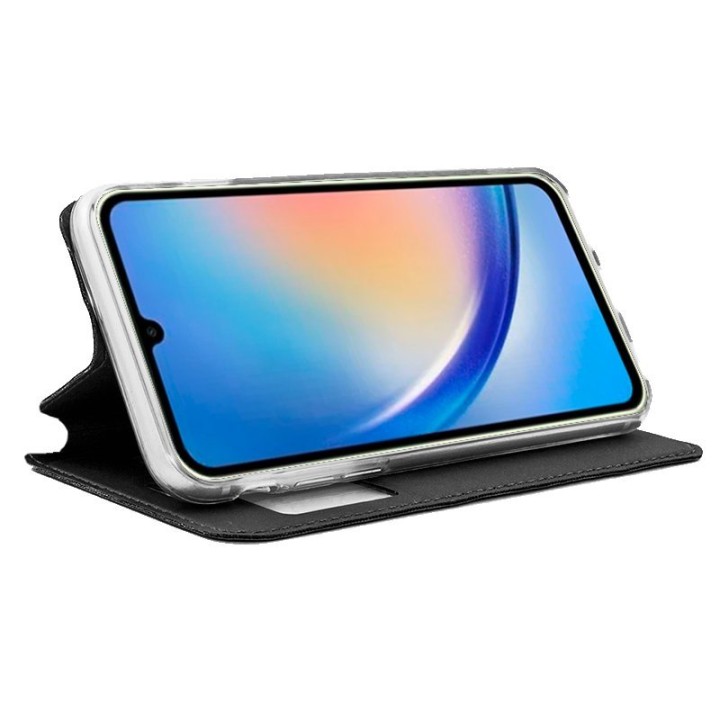 Cool Funda Flip Cover Liso Negra para Samsung A346 Galaxy A34 5G