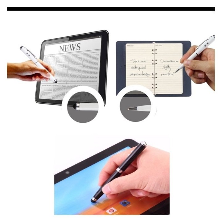 Cool Puntero Stylus Universal Laser Plateado