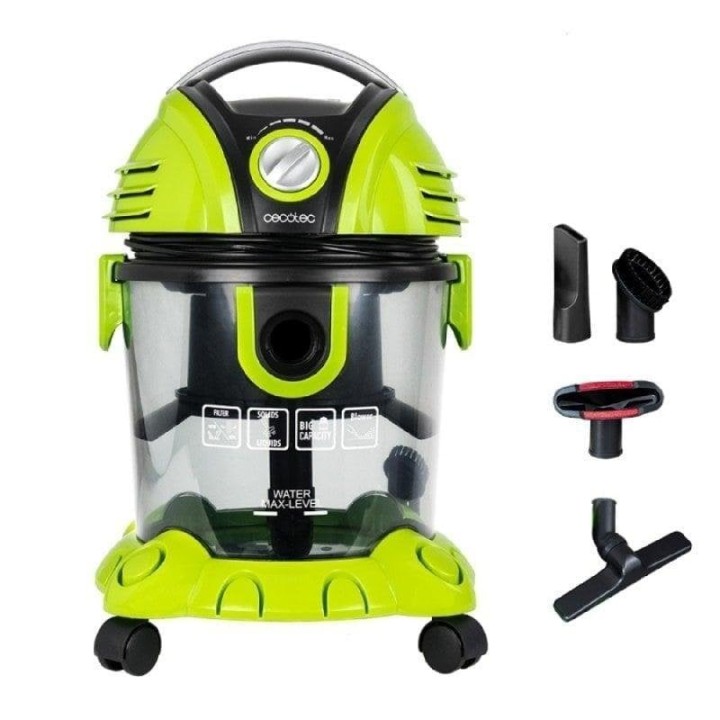 Cecotec Wet&Dry T Aspirador de Sólidos y Líquidos sin Bolsa 1200W 15L