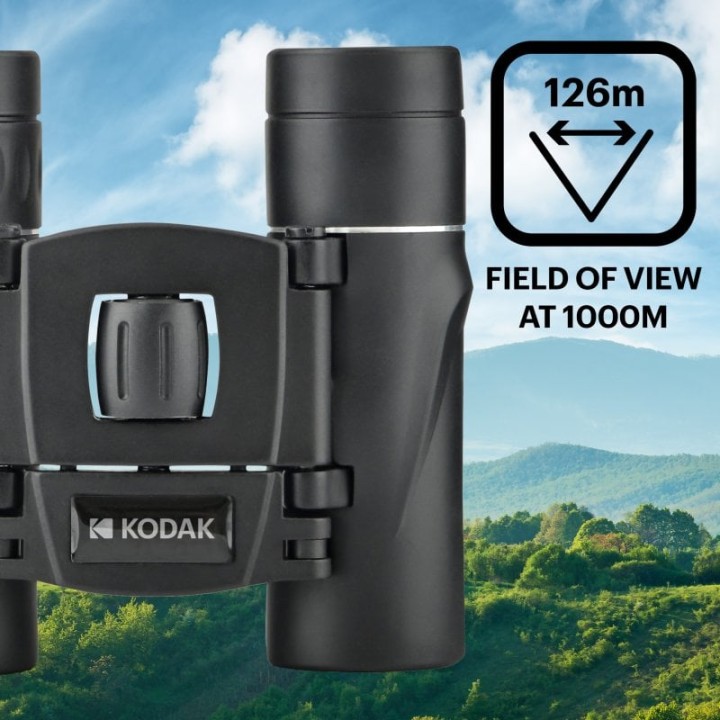 Kodak CS200 Binocular Compacto Aumento 8x Visión de 126m a 1000m Negro