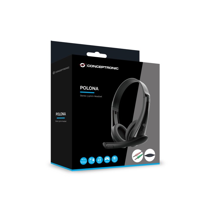 Auric+Micro CONCEPTRONIC 3.5mm 1.8m Negro (POLONA06B3T)