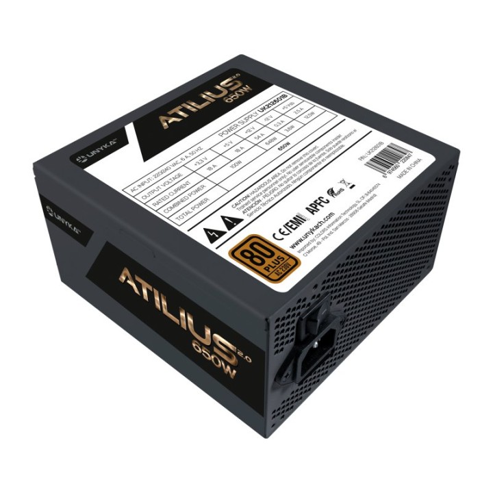 UNYKAch Atilius 2.0 Black 650W 80 Plus Bronze