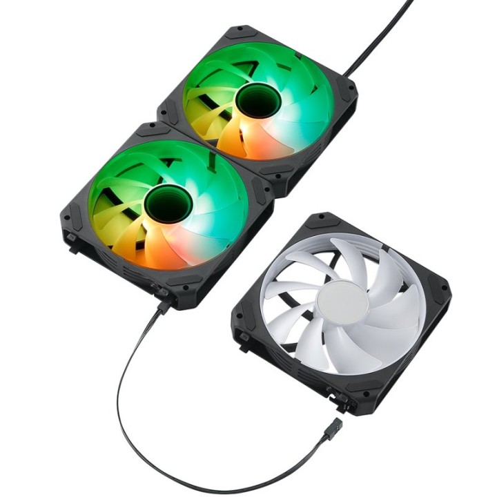 Abysm Arclight 2.0 ARGB Ventilador 120mm PWM con Conexión en Serie Pack 3 Unidades
