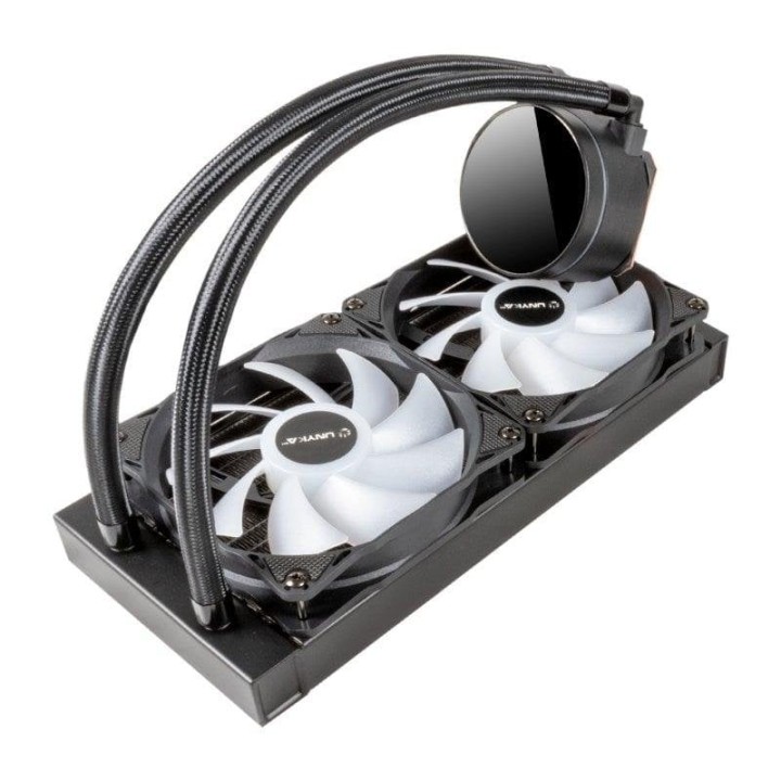 UNYKAch AquaStorm 240 Kit de Refrigeración Líquida 240mm con Display de Temperatura CPU Negro