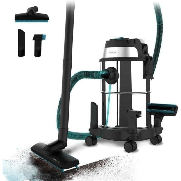 Cecotec Conga Rockstar Wet & Dry Steel Aspirador de Sólidos y Líquidos 1200W