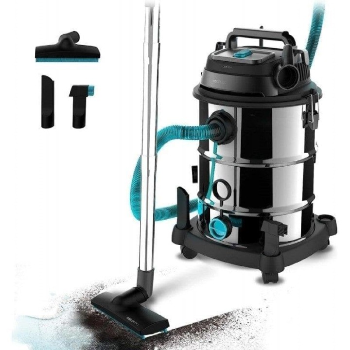 Cecotec Conga Rockstar Wet & Dry Steel Pro Aspirador de Sólidos y Líquidos 1600W