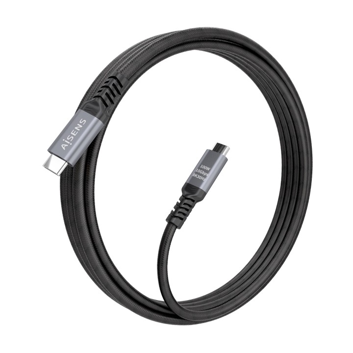 Cable AISENS USB-C a USB-C PD 100W 4m Negro (A107-0989)