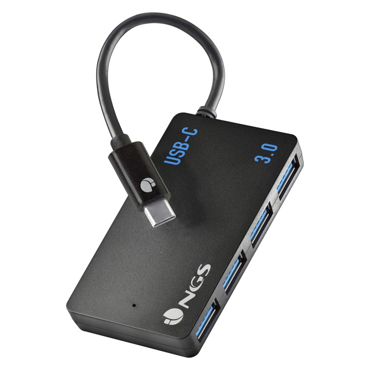 Hub NGS USB-C a 4xUSB-A 3.0 Negro (WONDERIHUB4)
