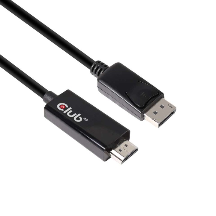Cable Club 3D DP 1.4 a HDMI 2.0 2m M/M Negro (CAC-1082)