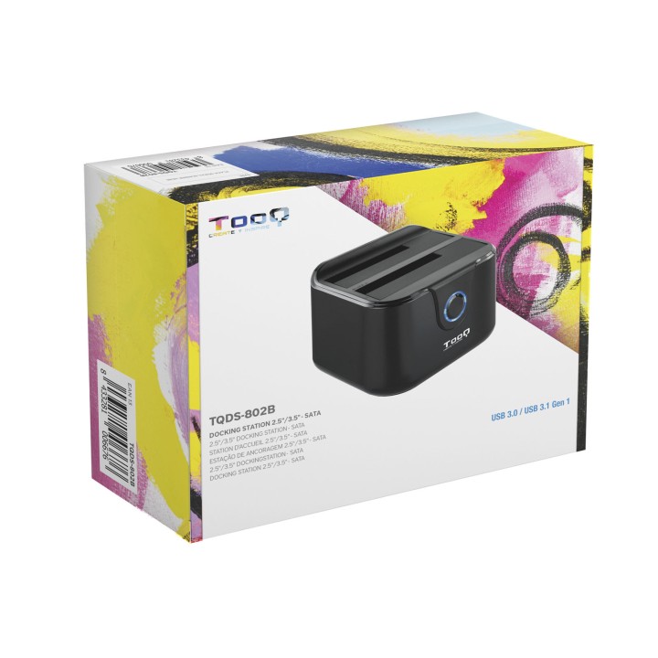 Docking TooQ USB 3.0/3.1 2.5"/3.5" Negro (TQDS-802B)
