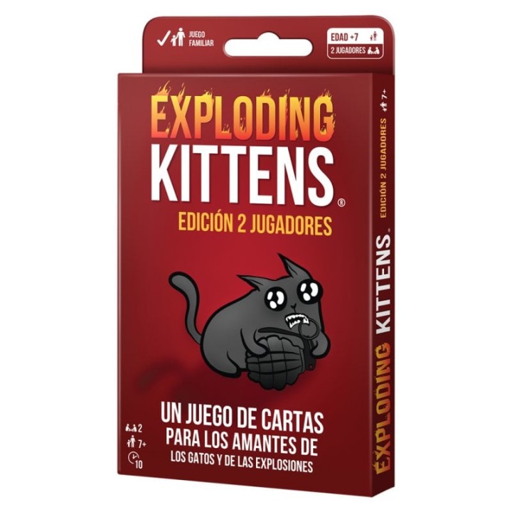Asmodee Exploding Kittens Juego de Cartas: Edición 2 Jugadores