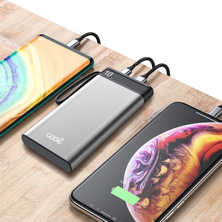 Cool Bateria Power Bank 10.000 mAh 3A / 20W PD Silver